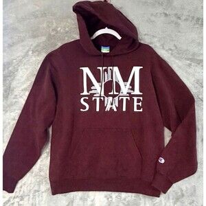 Champion NMSU New Mexico State Aggies Hoodie MEDIUM Pullover Sweatshirt Maroon